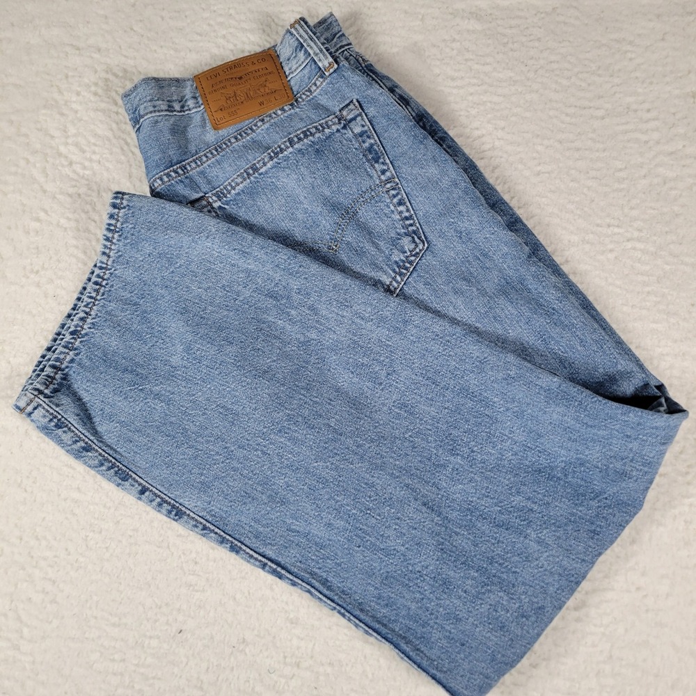 Levi's 559 Relaxed Straight Jeans Mens Size 36x30 Blue Medium Wash Denim Pants